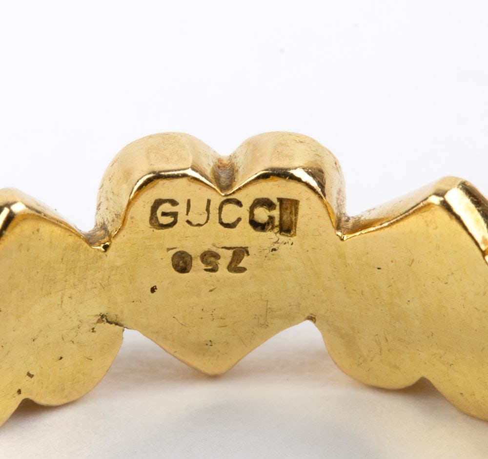 GUCCI Enamel gold ring - 4