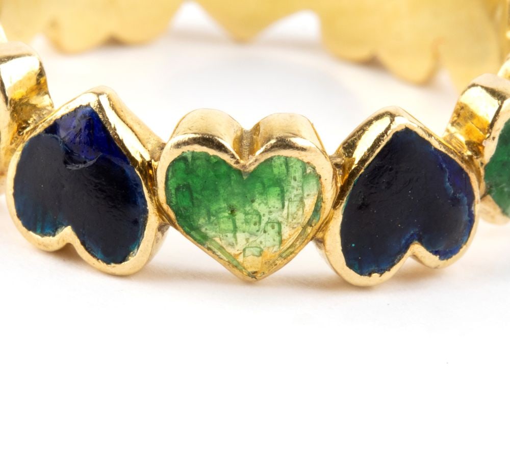 GUCCI Enamel gold ring - 5