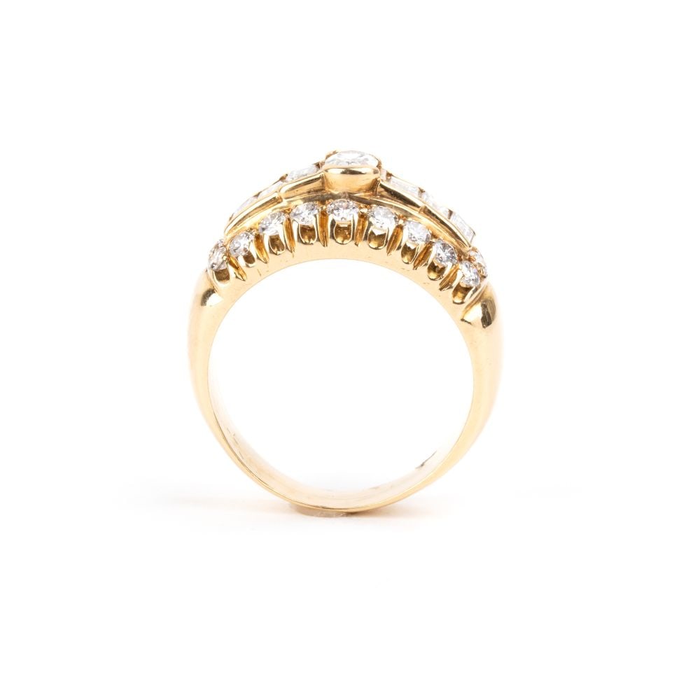 Diamond gold band ring - 2