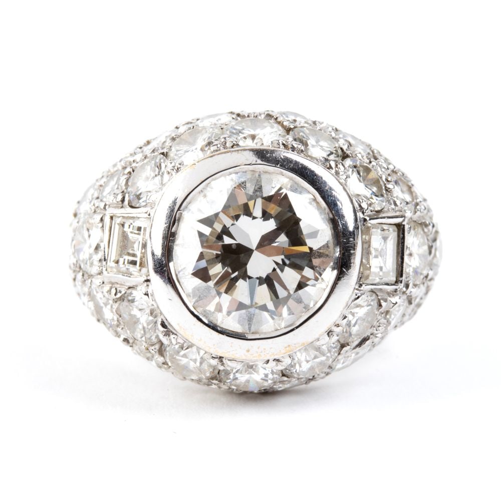 Diamond gold band ring - 4
