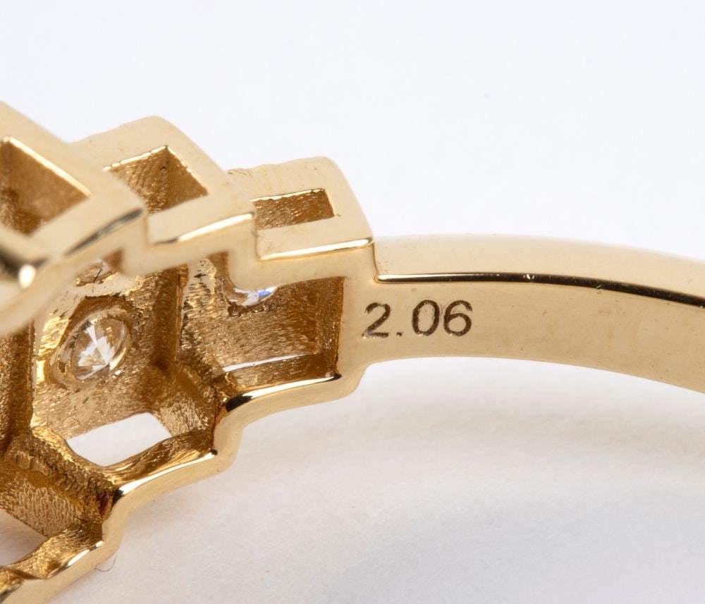 Ruby diamond gold ring - 6