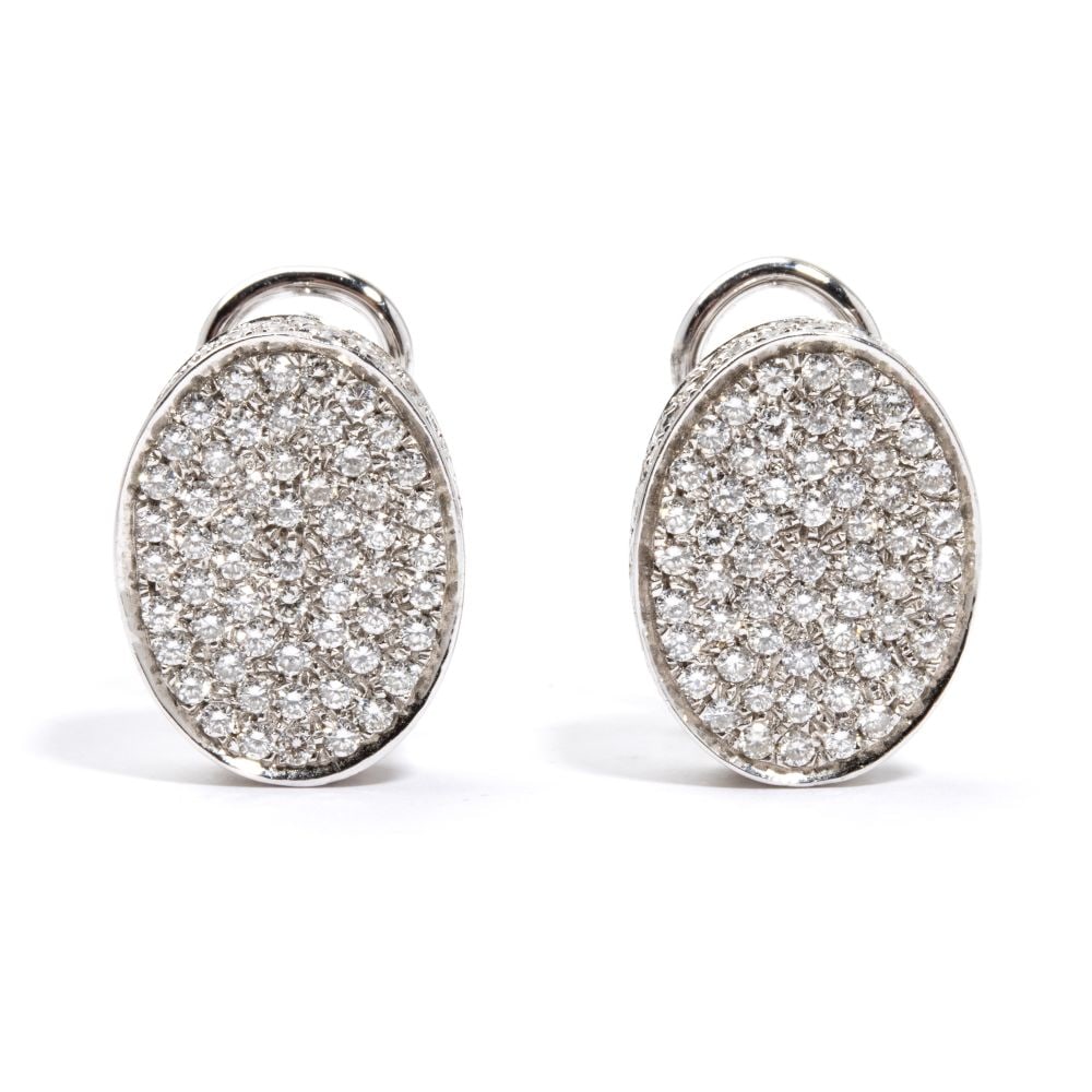 Diamond gold earrings - 2
