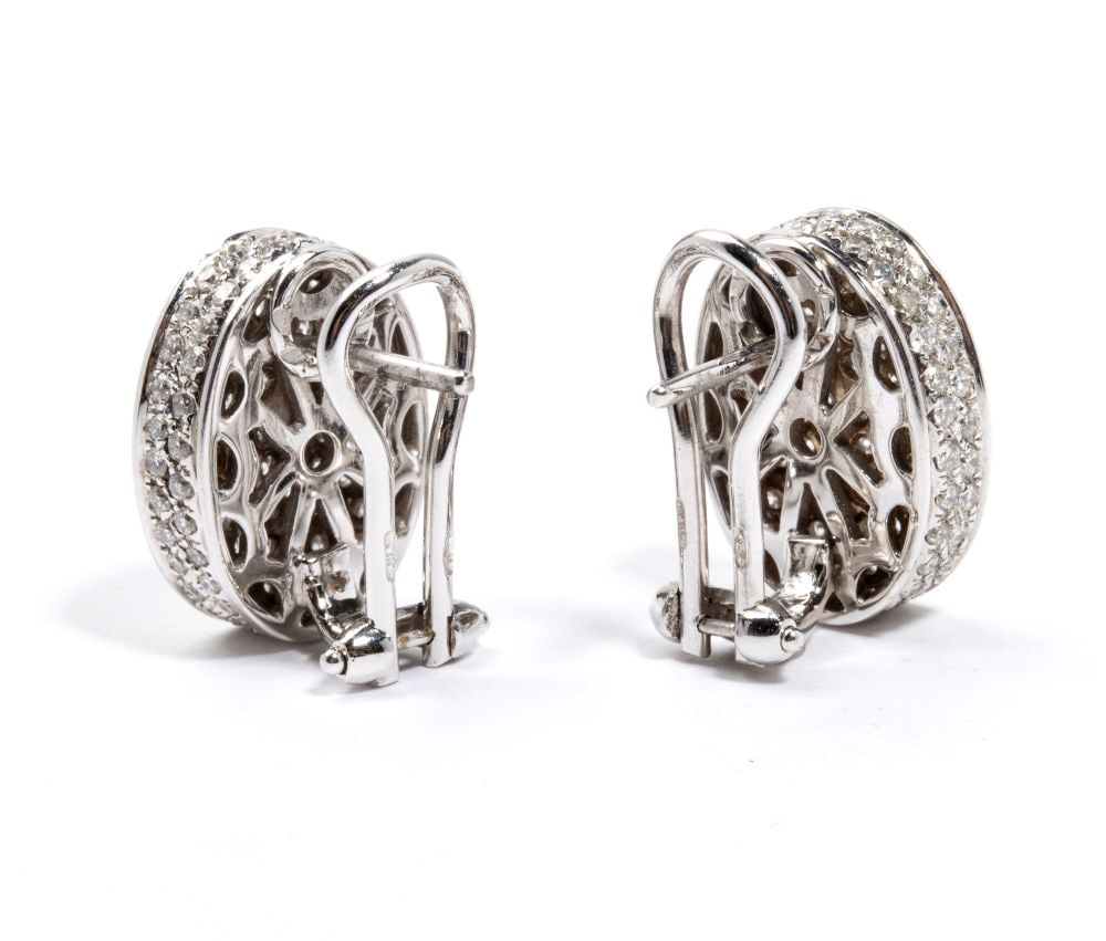 Diamond gold earrings - 4