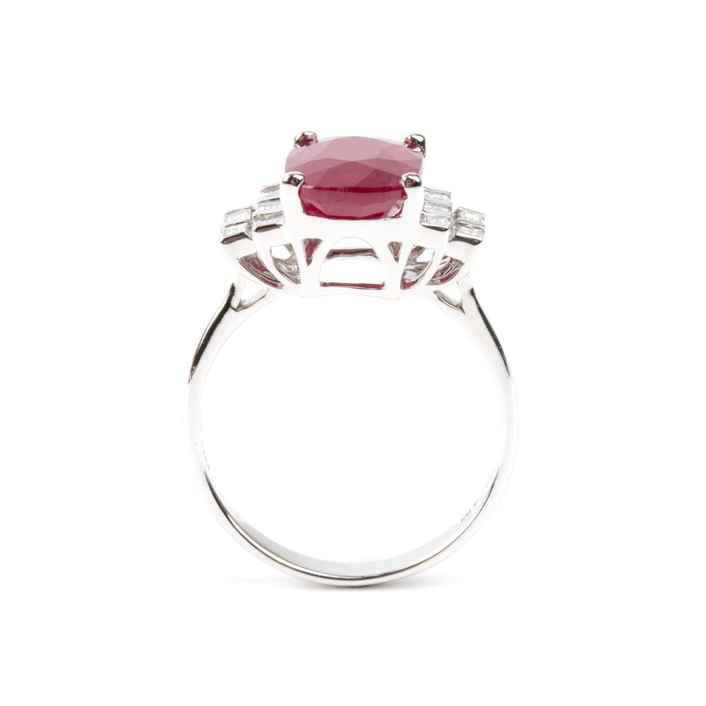 Ruby diamond gold ring - 2