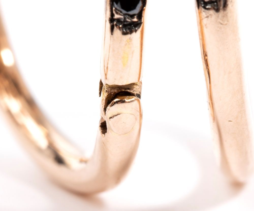 Gold black diamond ring - 4