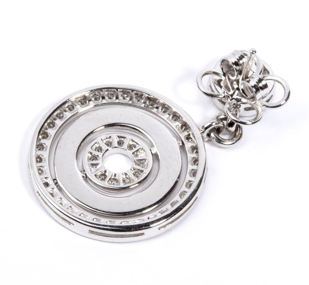 Diamond gold earrings - 2