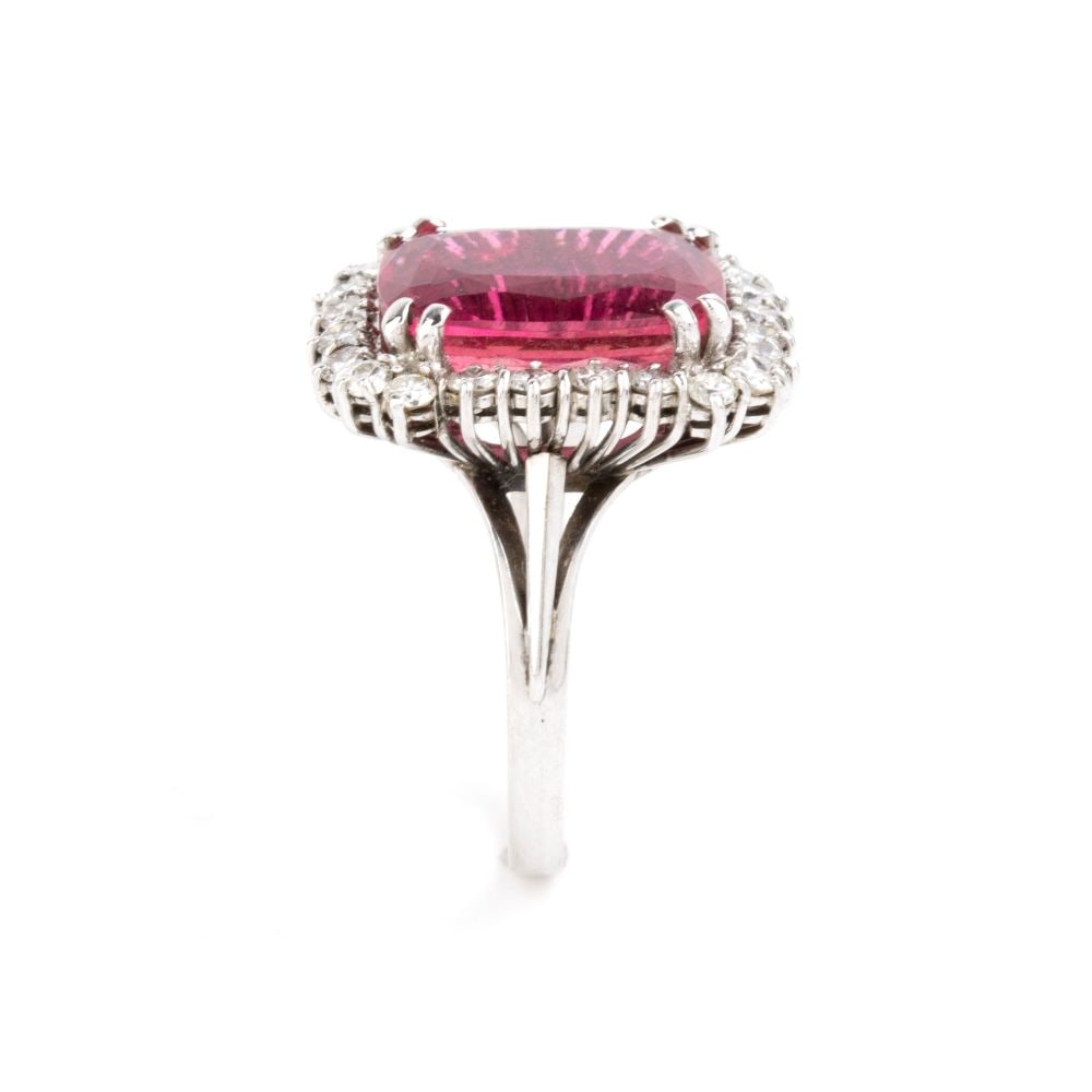 Tourmaline diamond gold ring - 3