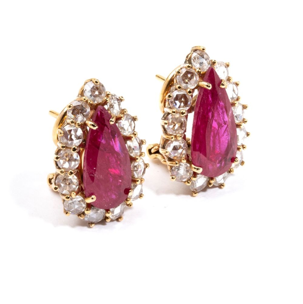 Rubies diamonds earrings (1 of 4)