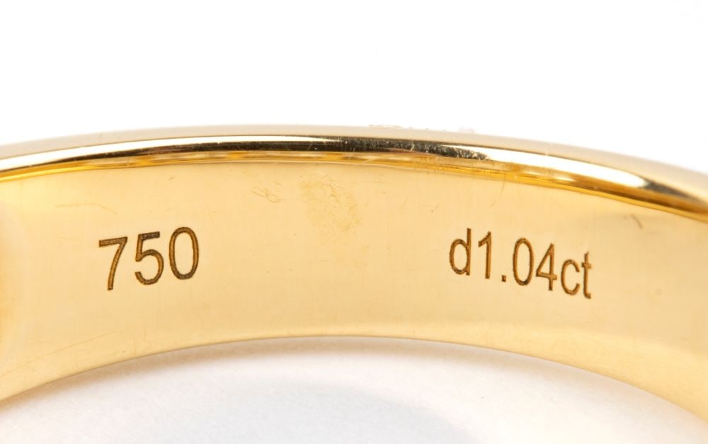 Diamond gold ring - 5