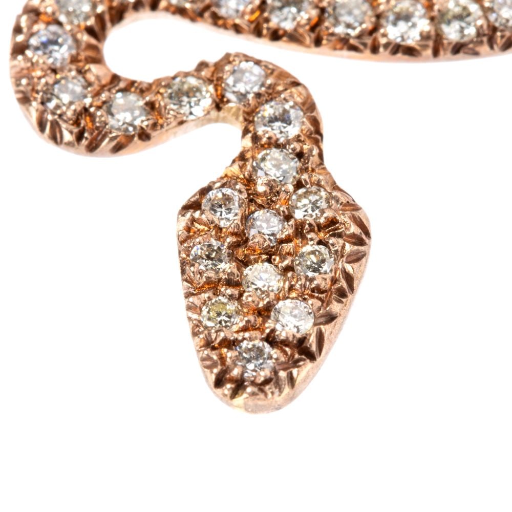 Diamond gold earrings - 2