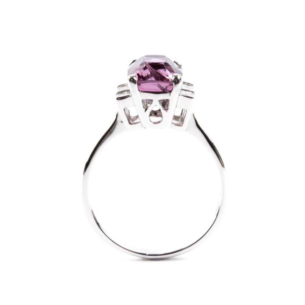 Spinel diamond gold ring - 2
