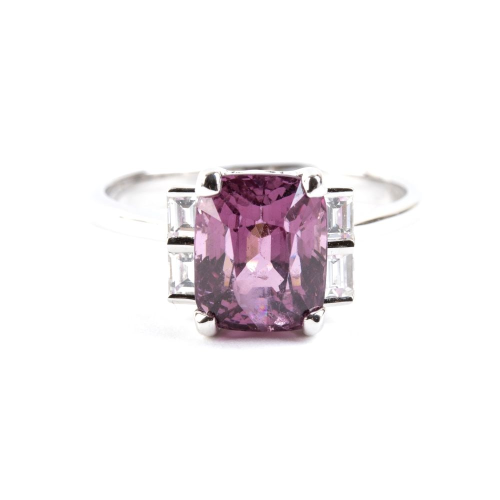 Spinel diamond gold ring - 4