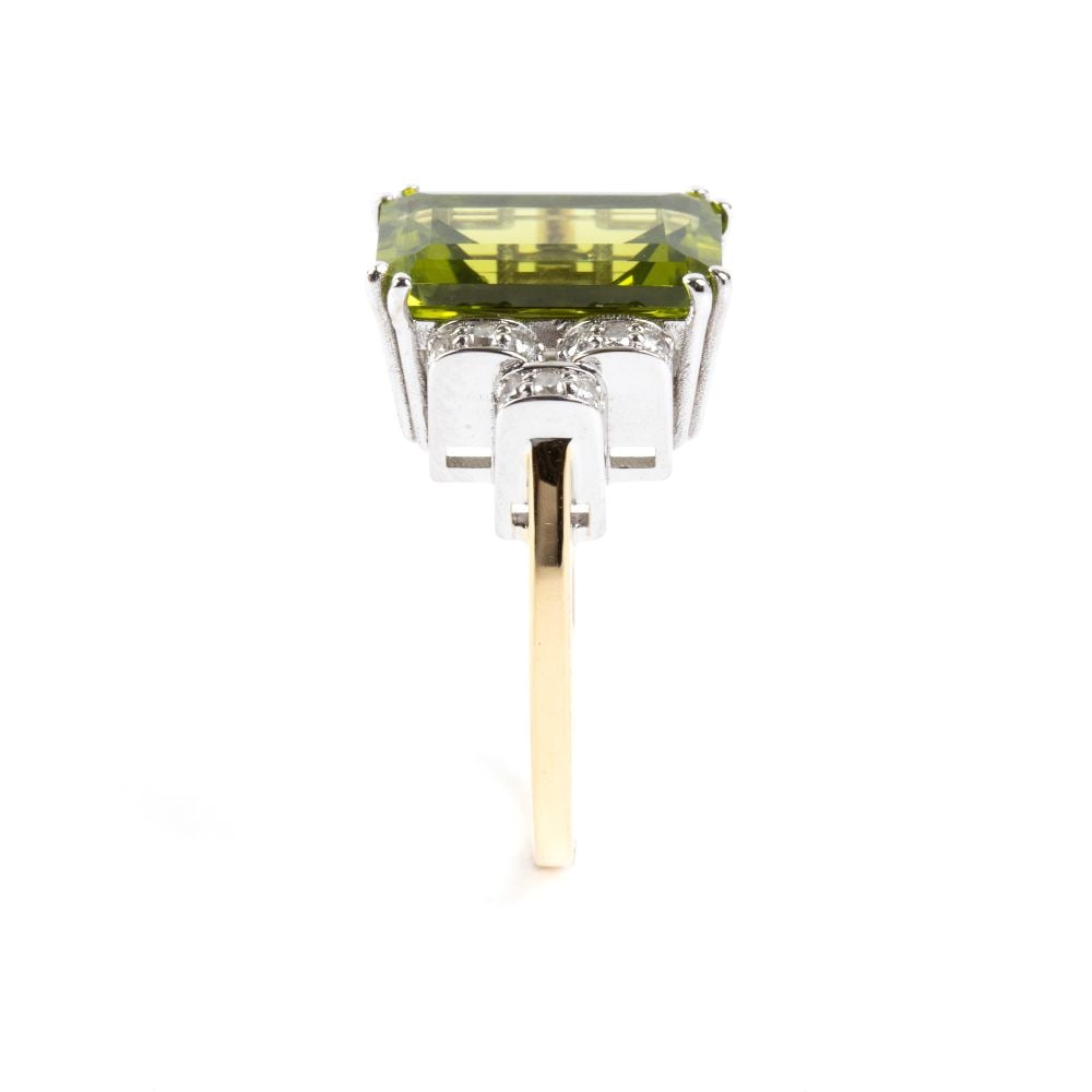 Peridot diamond gold ring - 3