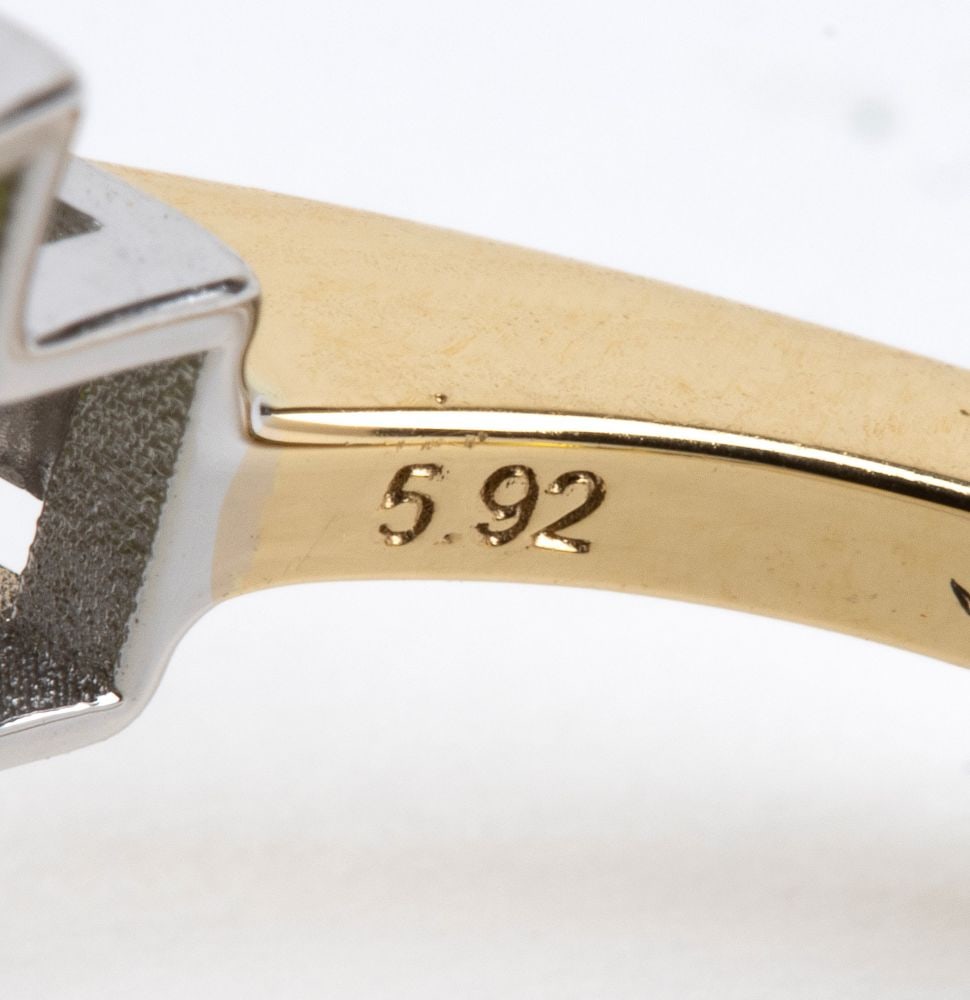 Peridot diamond gold ring - 5