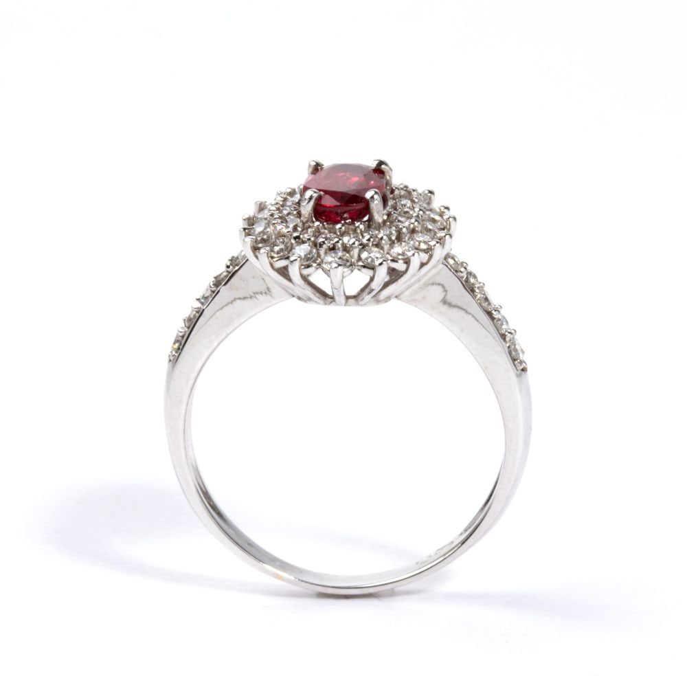 Ruby diamond gold ring - 2