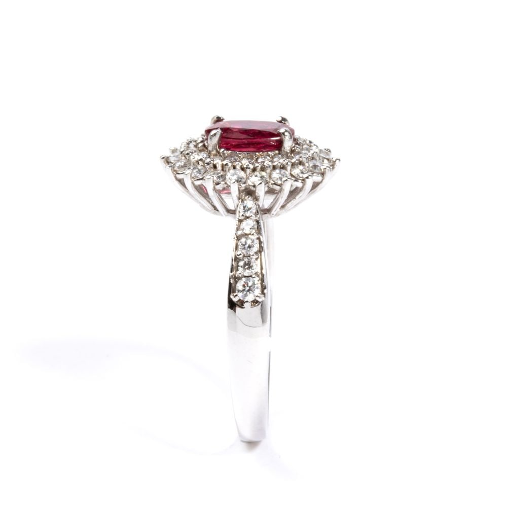 Ruby diamond gold ring - 3