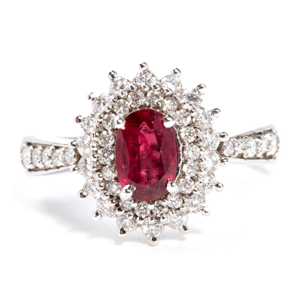 Ruby diamond gold ring - 4
