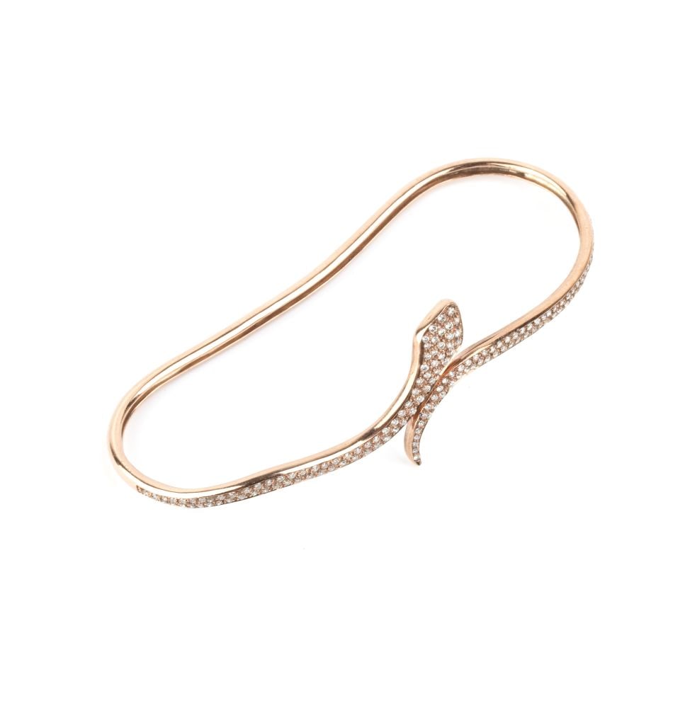 Diamond gold snake bracelet - 2