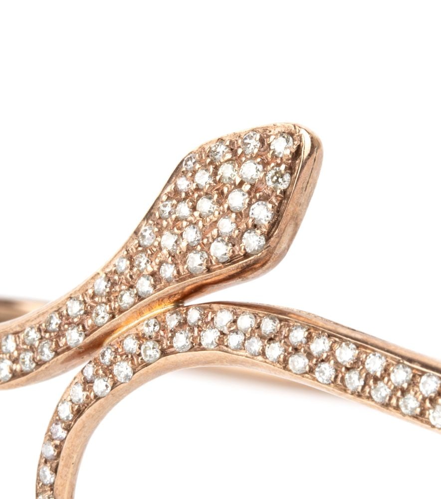 Diamond gold snake bracelet - 3