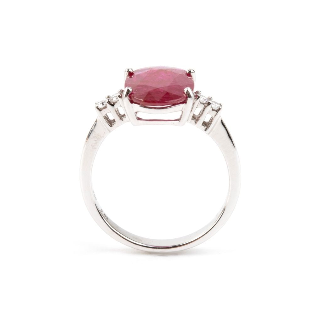 Ruby diamond gold ring - 2