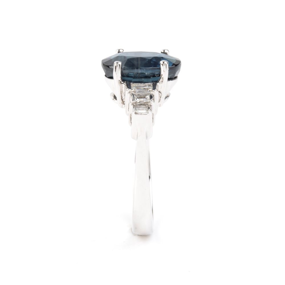 Blue sapphire diamondgold ring - 3