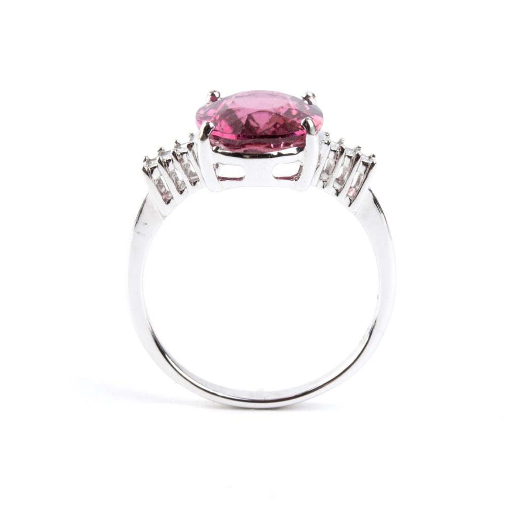 Tourmaline diamond gold ring - 2