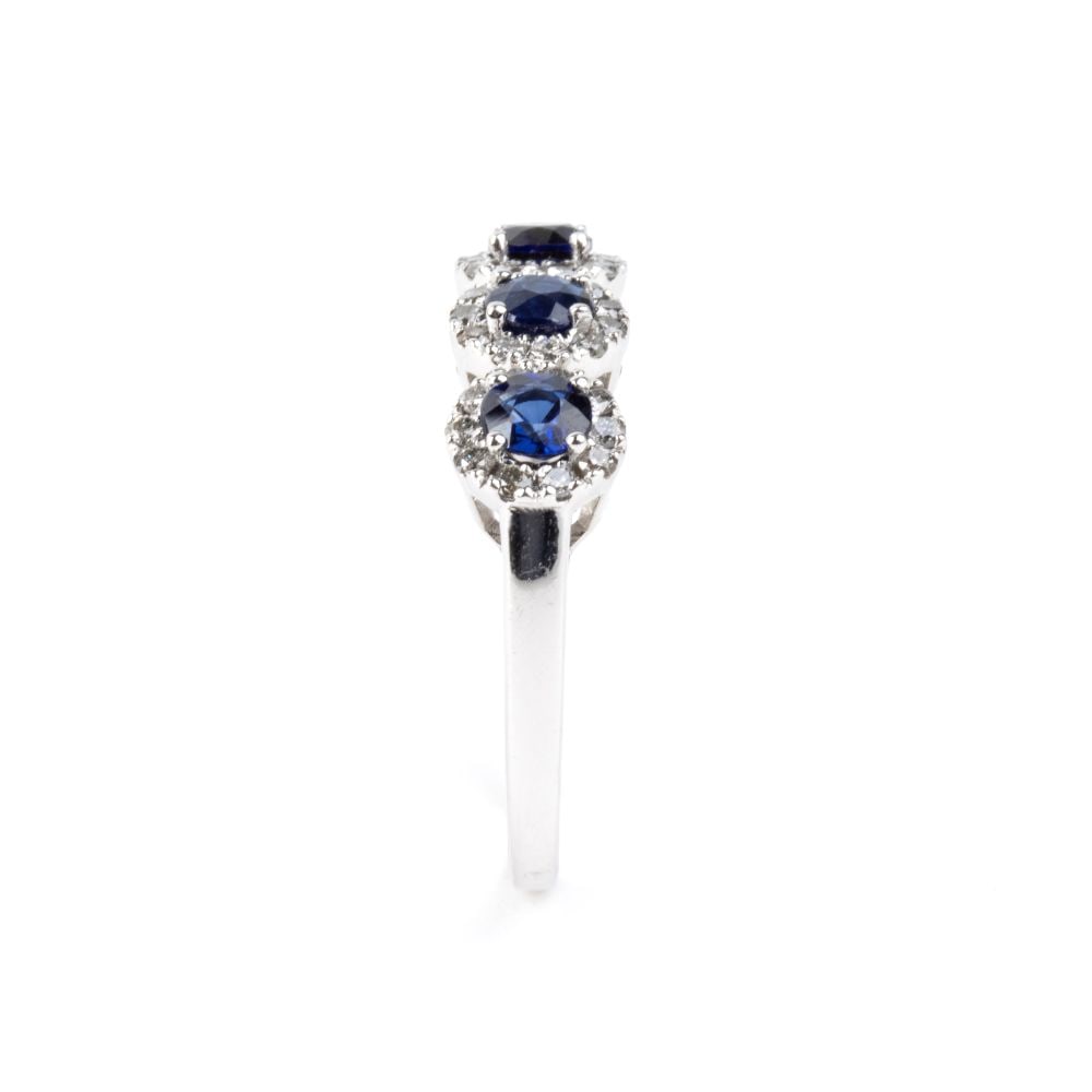 Sapphire diamond gold ring - 3
