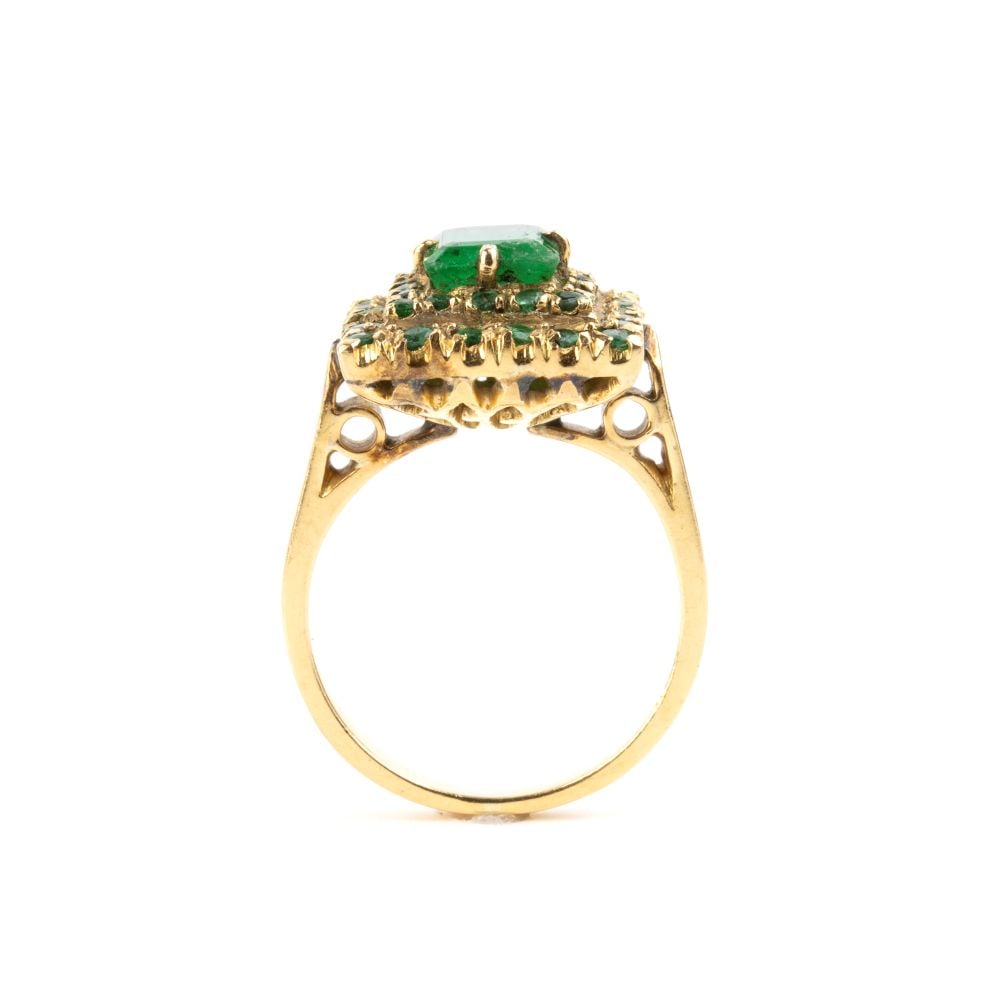 Emerald gold ring - 2