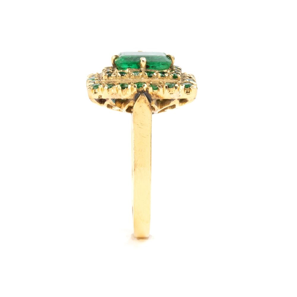 Emerald gold ring - 3
