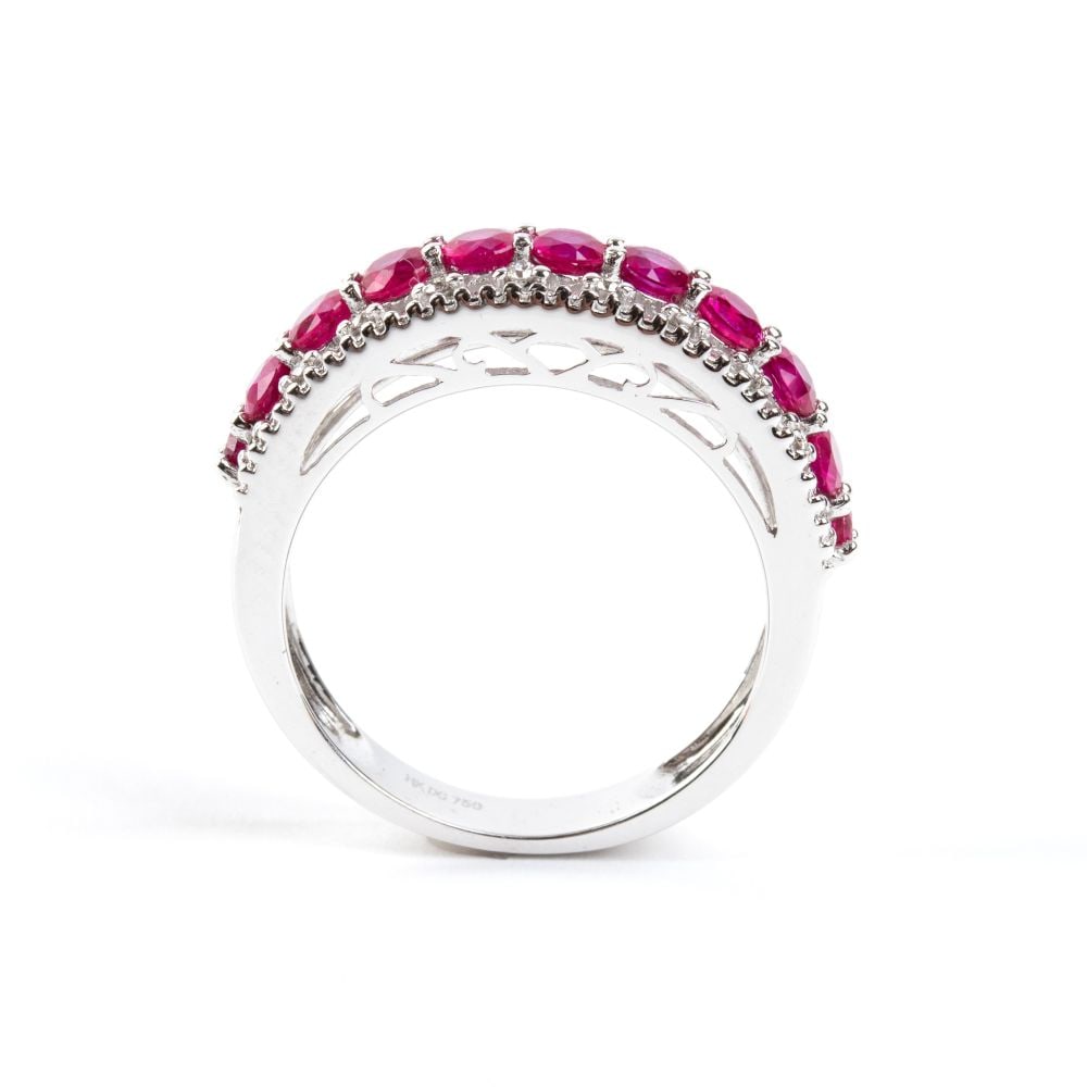 Ruby diamond gold ring - 2