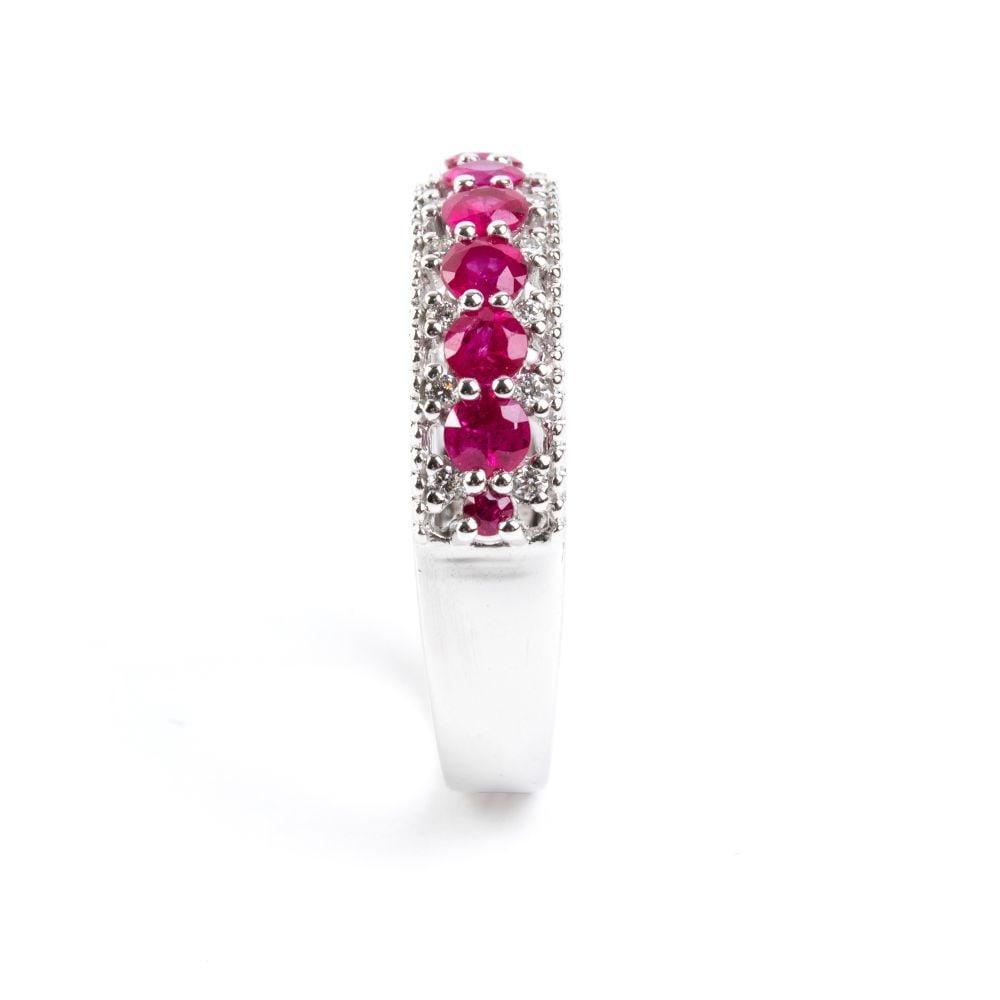 Ruby diamond gold ring - 3