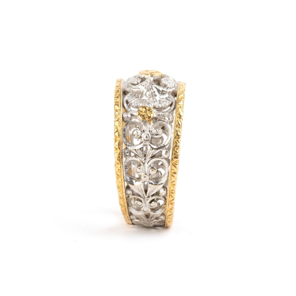 Florentine-style gold ring - 3
