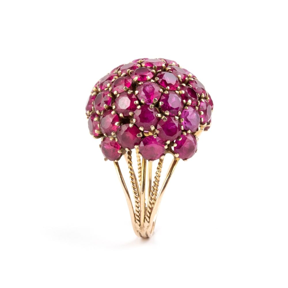 Ruby gold ring - 3