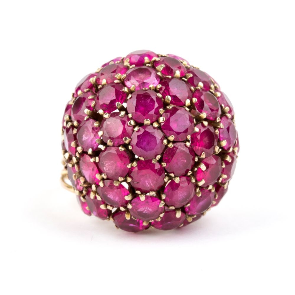 Ruby gold ring - 4
