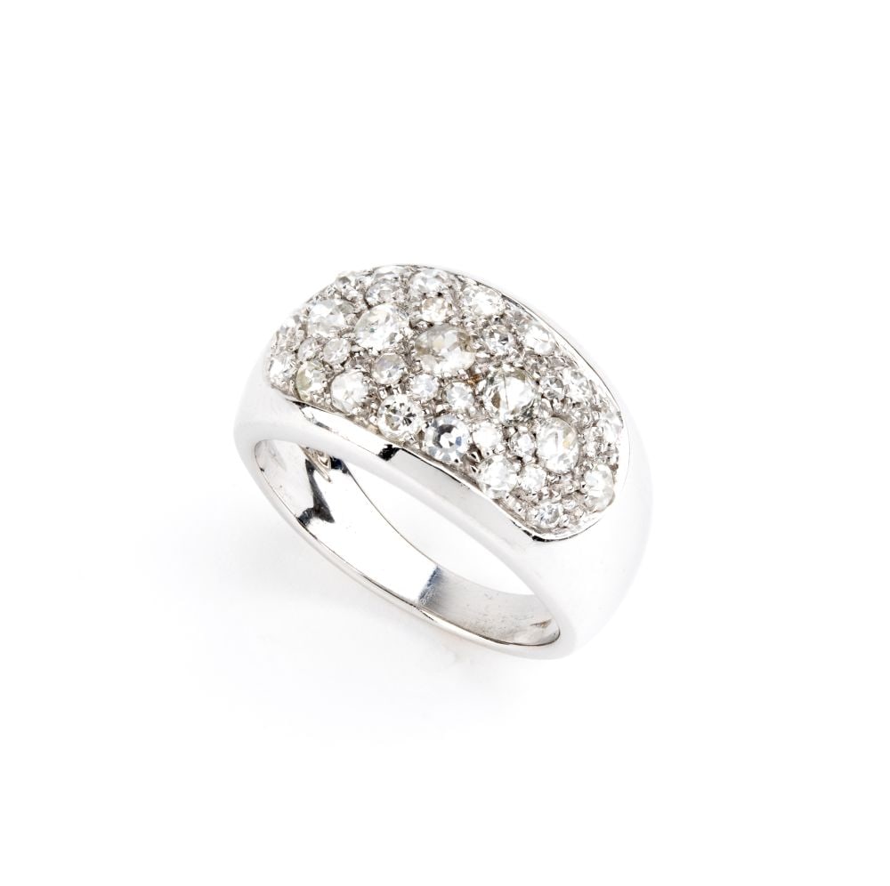 Diamond gold band ring (1 of 4)