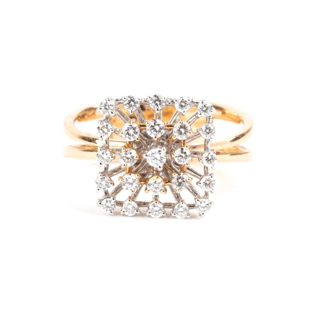 Diamond gold ring - 4