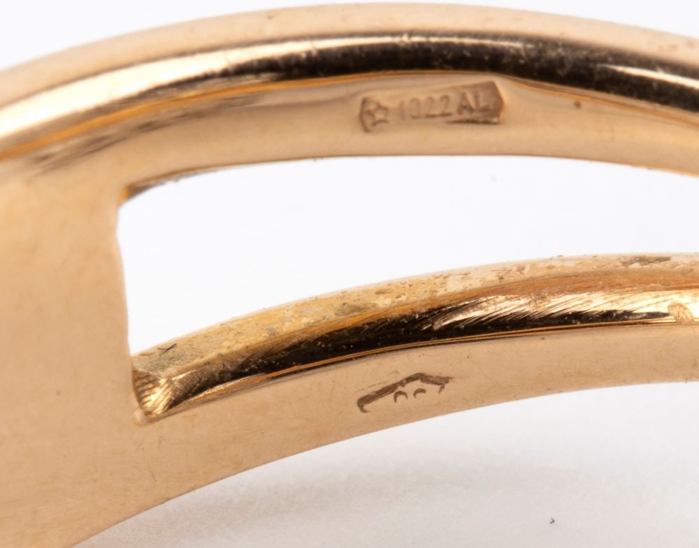 Diamond gold ring - 5
