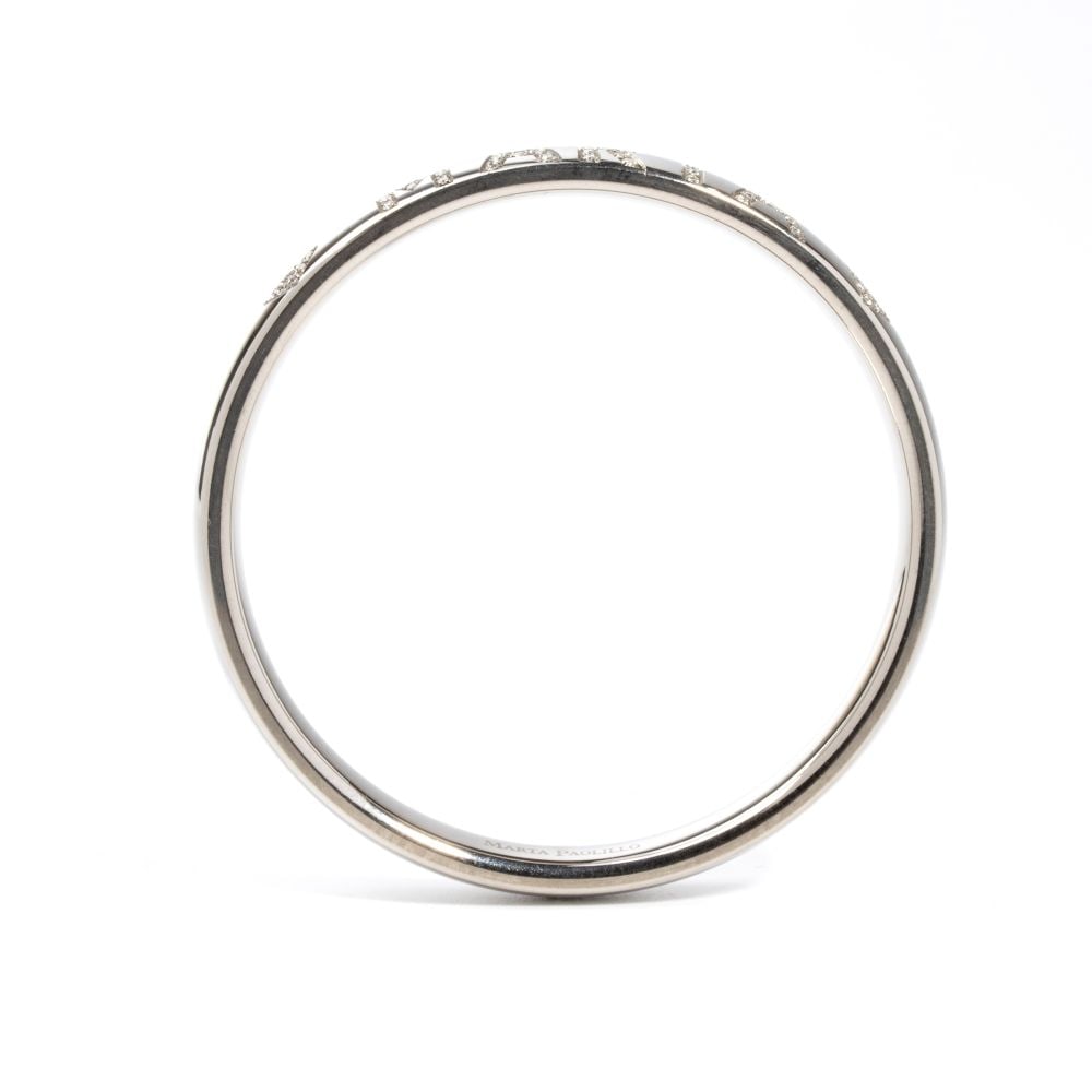 Diamond titanium rigid bracelet - 2