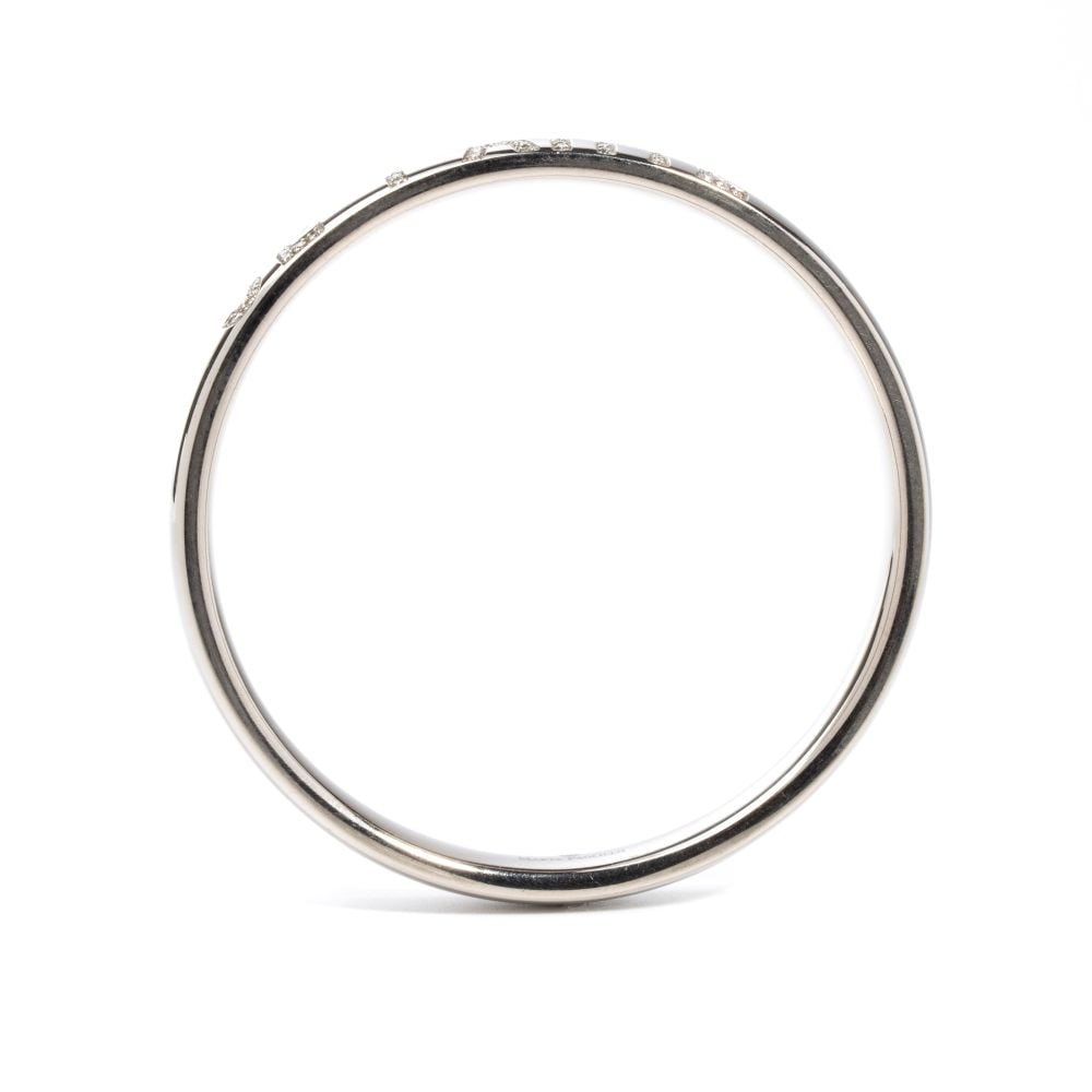 Diamond titanium rigid bracelet - 2