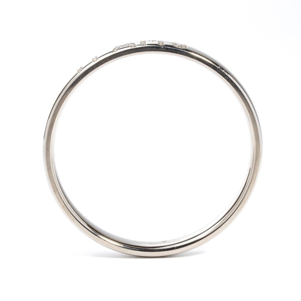 Diamond titanium rigid bracelet - 2