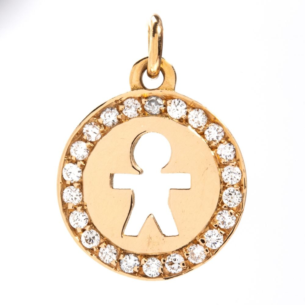 Diamond gold pendant (1 of 3)