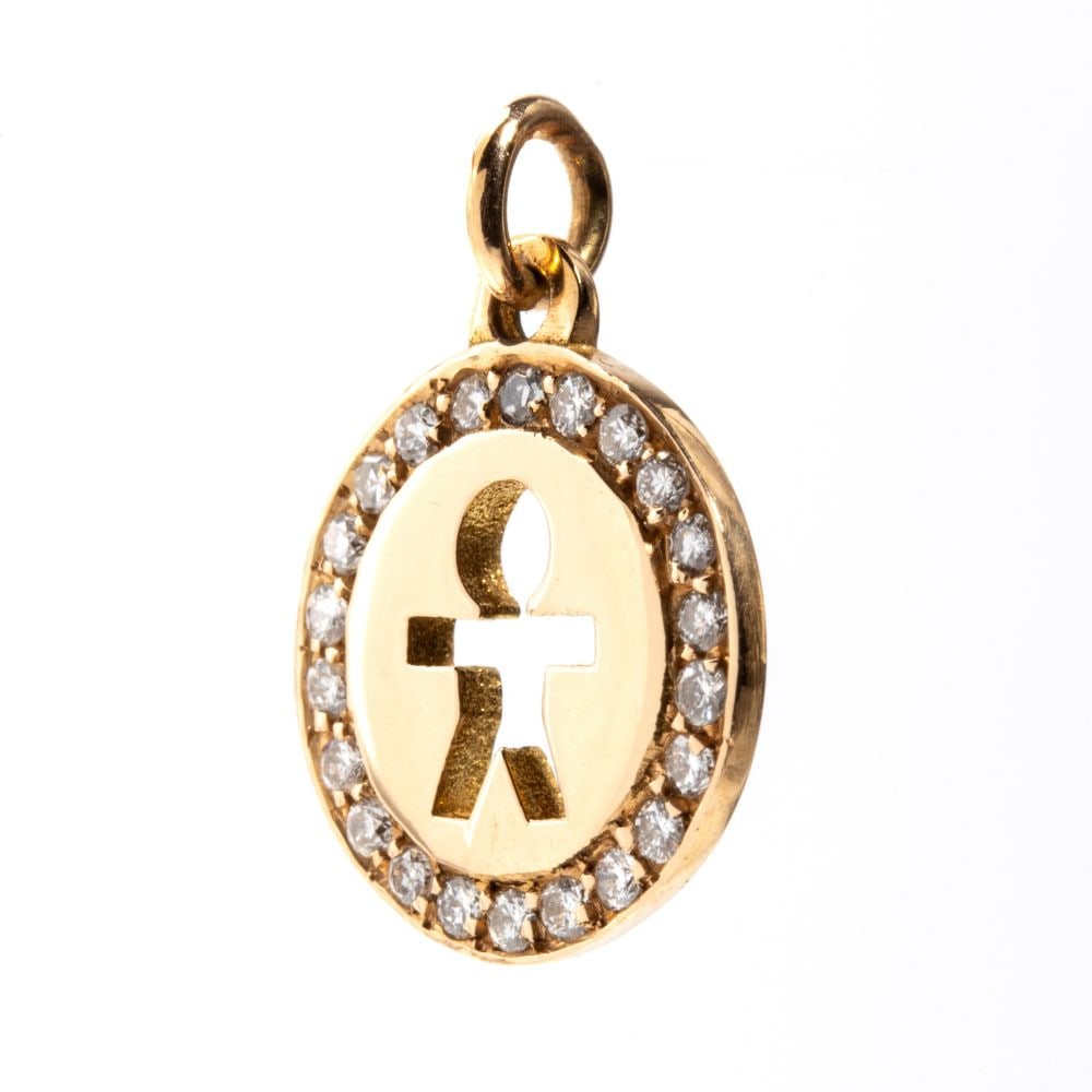 Diamond gold pendant - 2