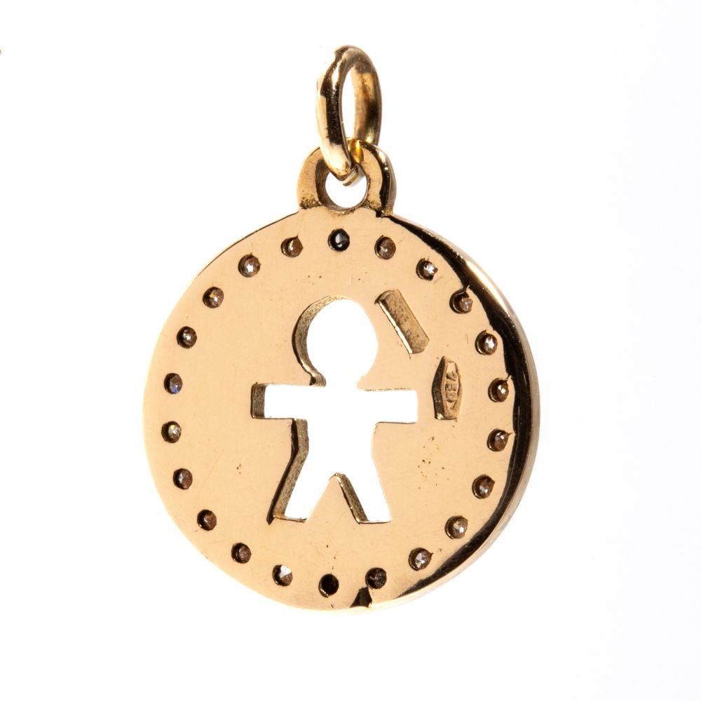 Diamond gold pendant - 3