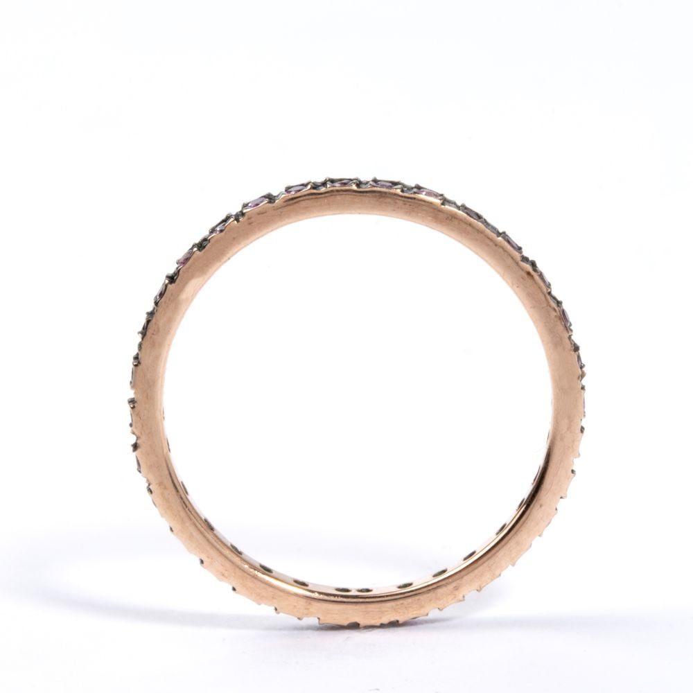 Pink sapphire gold ring - 2