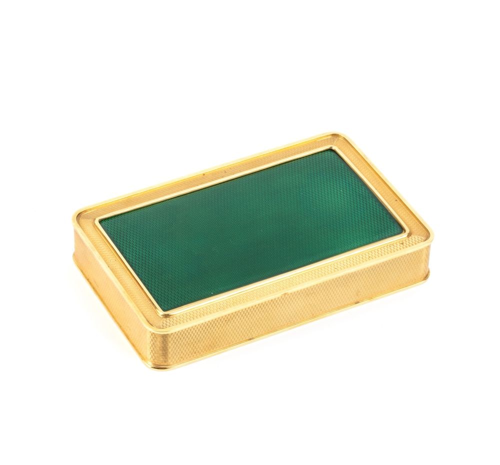 Enameled gold box - 2