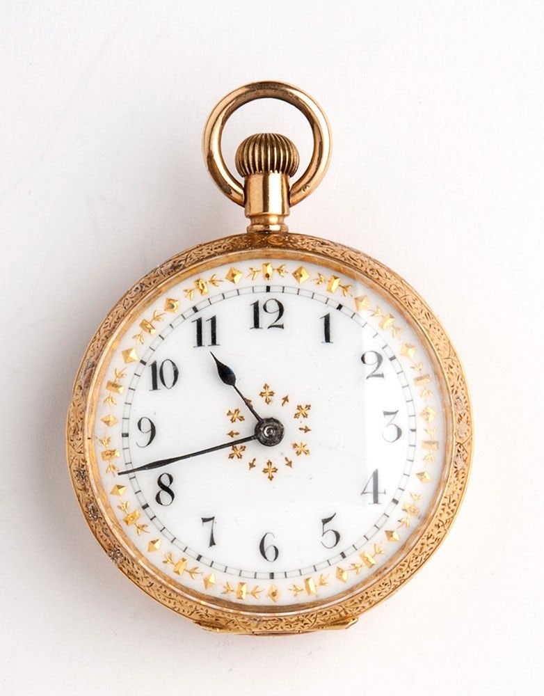 OMEGA 18K gold Swiss pocket watch (1 of 2)