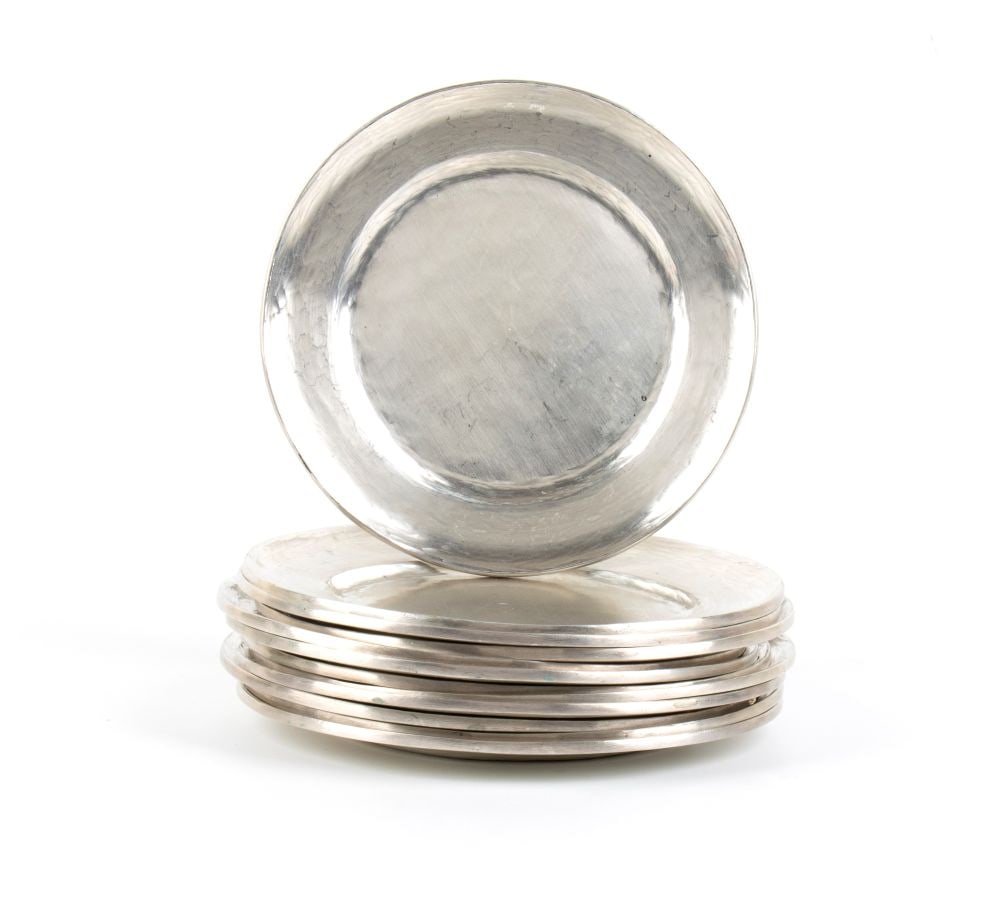 Set of 12 peruvian sterling silver small plates (1 of 3)