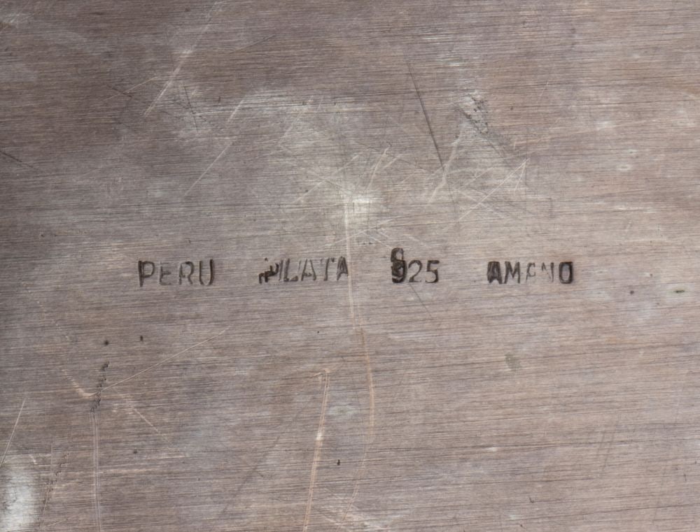 Peruvian sterling silver tray - 4