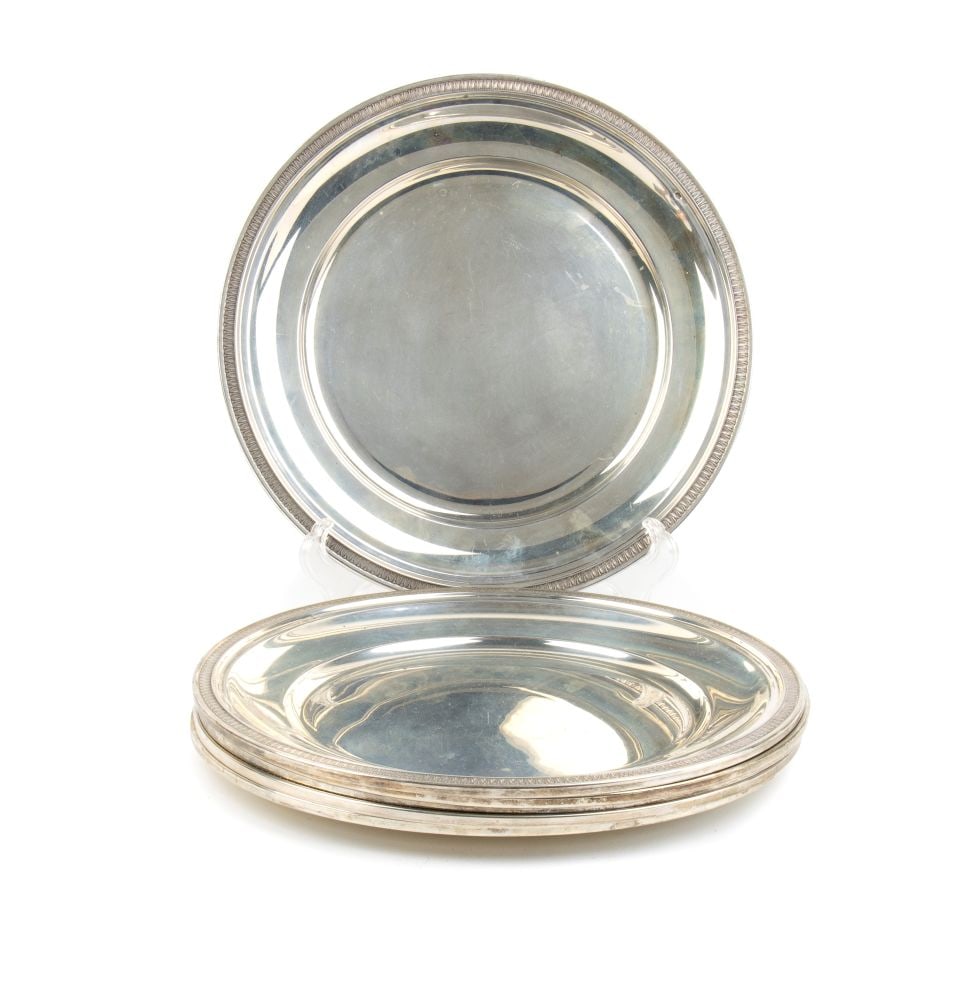 Set of 6 Italian solid silver plates (1 of 3)