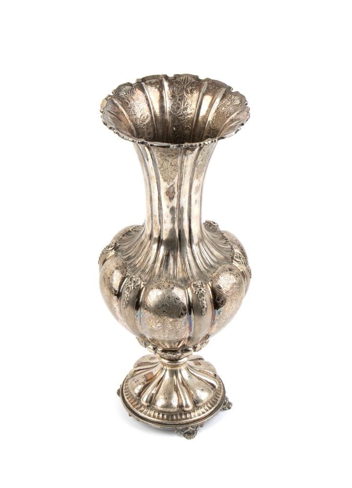 Italian solid silver vase - 2